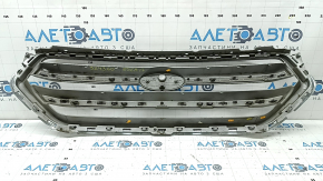 Grilă radiator Ford Escape MK3 17-19, gri, cu crom, cu emblemă, cu prinderi