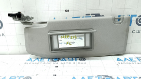 Козырек левый Jeep Grand Cherokee WL 21-26 серый с подсветкой, без крючка, Home link, под чистку