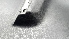 Ornamente ușă spate dreapta Toyota Rav4 16-18 negru, cotiera piele neagră, inserție argintie, cu mâner, zgârieturi, uzat