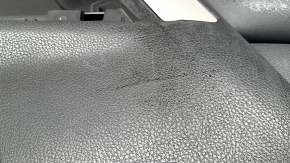 Ornamente ușă spate dreapta Toyota Rav4 16-18 negru, cotiera piele neagră, inserție argintie, cu mâner, zgârieturi, uzat