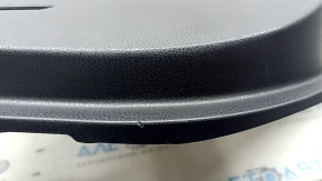 Ornamente ușă spate dreapta Toyota Rav4 16-18 negru, cotiera piele neagră, inserție argintie, cu mâner, zgârieturi, uzat