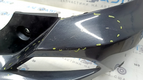 Бампер задний голый верхняя часть Toyota Rav4 16-18 рест, черный, потерт, царапины, треснут