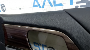 Panou ușă dreapta față pentru Honda Accord 16-17, piele neagră, cotieră din piele neagră, ornament din lemn lucios, zgârietură