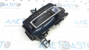 Накладка шифтера Honda Accord 13-17 hybrid тип 1, черная, глянец, с хромом, с кнопой SPORT, царапины