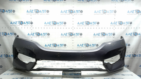 Бампер передний голый Honda Accord 16-17 рест, hybrid, графит, под парктроники, царапины, надрыв, сколы, надломаны крепления, сломано крепление, незаводские отверстия