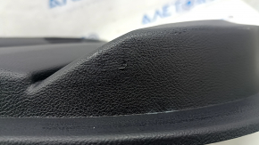 Panou decorativ ușă spate stânga Ford Edge 19-24 negru Titanium, inserție și cotiera piele neagră, cusături albe, cu mâner, zgârieturi