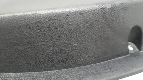 Panou decorativ ușă spate stânga Ford Edge 19-24 negru Titanium, inserție și cotiera piele neagră, cusături albe, cu mâner, zgârieturi