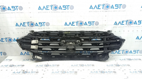 Решетка радиатора grill Ford Edge 19-24 в сборе со значком, без камеры, песок, царапина