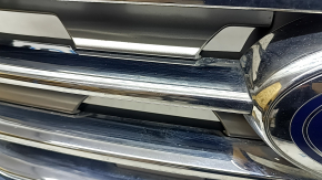 Решетка радиатора grill Ford Edge 19-24 в сборе со значком, без камеры, песок, царапина