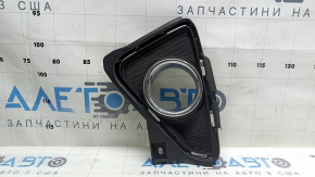 Решетка переднего бампера левая Toyota Rav4 16-18 под ПТФ с хром обрамлением