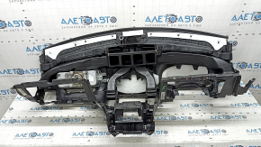 Торпедо передняя панель с AIRBAG Jeep Grand Cherokee WK2 14-22 черная, трещины, нет фрагмента