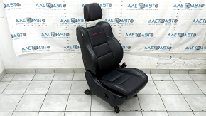 Пассажирское сидение Jeep Grand Cherokee WK2 17-20 с airbag, электро, кожа черное с красной строчкой, подогрев, перфорация, Trailhawk, царапины на накладке спинки