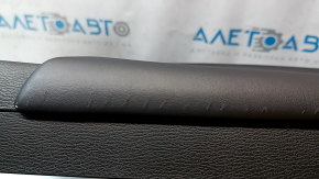 Ornamente ușă spate stânga complete Mitsubishi Outlander 22-25 negru, cotiera și inserție piele cu cusături gri negru, ornament negru lucios cu crom