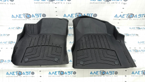 Коврики салона передние резина Jeep Grand Cherokee WK2 16-22 черная, 2 шт, WeatherTech