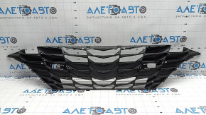 Решетка радиатора grill Hyundai Elantra 21-23 черная без радара, N model, EUR