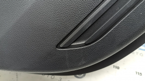 Обшивка двери карточка задняя левая Honda CRV 23-26 кожа черная с оранжевой строчкой, Sport, молдинг черный глянец, царапины