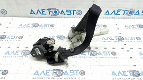 Centură de siguranță șofer cu tensionator pentru Nissan Leaf 13-17, neagră, fixare crăpată