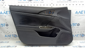 Panou decorativ ușă față stânga Honda Insight 19-22 negru, cotieră și inserție piele neagră, bare de protecție