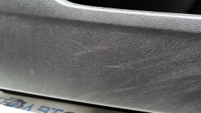 Обшивка двери карточка передняя левая Honda Insight 19-22 черная, подлокотник и вставка черная кожа, царапины