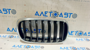 Решетка радиатора grill ноздря правая BMW X5 F15 14-18 черная с хромом