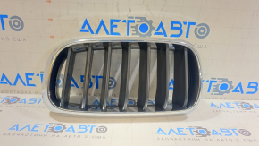 Решетка радиатора grill ноздря левая BMW X5 F15 14-18 черная с хромом