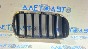 Решетка радиатора grill ноздря левая BMW X5 F15 14-18 черная с хромом