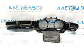 Ornamente centrale bord pentru VW Tiguan 18-22, grafit, cu conducte de aer