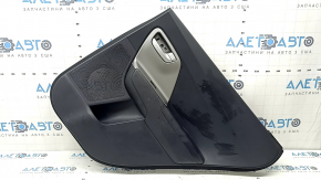 Panou ornamental ușă, spate dreapta, Kia Niro 17-22 HEV, PHEV, negru, inserție gri mat, cotieră din cauciuc, cu mâner și control ridicare geam, zgârieturi