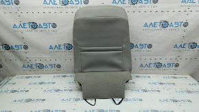 Обшивка спинки пассажирского сиденья Toyota Camry v50 12-14 usa, XLE, кожа серая, вставка алькантара темно-серая, с подогревом, под химчистку, потрескана кожа