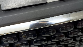 Решетка радиатора grill Kia Niro 17-19 HEV, PHEV без радара, хром+черн глянец, песок, царапины