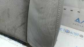 Обшивка спинки водительского сиденья Toyota Camry v50 12-14 usa, XLE, кожа серая, вставка алькантара темно-серая, с подогревом, под химчистку, потрескана кожа