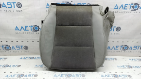 Обшивка подушки пассажирского сиденья Toyota Camry v50 12-14 usa, XLE, кожа серая, вставка алькантара темно-серая, с подогревом, под химчистку, потрескана кожа