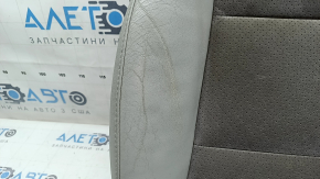 Обшивка подушки пассажирского сиденья Toyota Camry v50 12-14 usa, XLE, кожа серая, вставка алькантара темно-серая, с подогревом, под химчистку, потрескана кожа