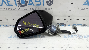 Ansamblu oglindă retrovizoare stânga pentru Lincoln MKZ 17-20, 16 pini, semnalizator, încălzit, proiecție, rabatabil automat, reglare automată a intensității luminii, BSM, negru, cromat, nisip, zgârieturi