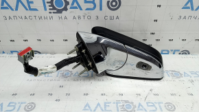 Ansamblu oglindă retrovizoare stânga pentru Lincoln MKZ 17-20, 16 pini, semnalizator, încălzit, proiecție, rabatabil automat, reglare automată a intensității luminii, BSM, negru, cromat, nisip, zgârieturi
