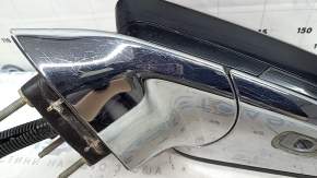 Ansamblu oglindă retrovizoare stânga pentru Lincoln MKZ 17-20, 16 pini, semnalizator, încălzit, proiecție, rabatabil automat, reglare automată a intensității luminii, BSM, negru, cromat, nisip, zgârieturi