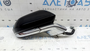 Ansamblu oglindă retrovizoare dreapta pentru Lincoln MKZ 17-20, 14 pini, semnalizare, încălzită, proiecție, rabatabilă automat, neagră, cromată, zgârieturi