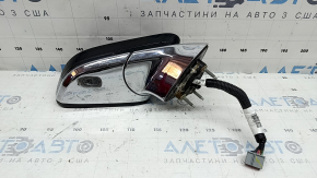 Ansamblu oglindă retrovizoare dreapta pentru Lincoln MKZ 17-20, 14 pini, semnalizare, încălzită, proiecție, rabatabilă automat, neagră, cromată, zgârieturi