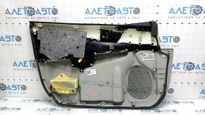 Обшивка двери карточка передняя правая Toyota Camry v50 12-14 usa серая с черным, вставка черная пластик, без подлокотника, с ручкой, надрывы