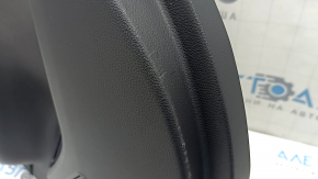 Обшивка двери карточка задняя правая Toyota Venza 21-22 XLE, Limited кожа черная с серой строчкой, темно-серая накладка, с ручкой, царапины, потертости