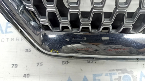 Решетка радиатора grill Lincoln MKZ 17-20 хром, с эмблемой, полез хром, песок, надломана