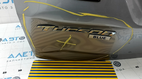 Дверь багажника в сборе Hyundai Tucson 22-26 Korea, тонировка, серебро R2T, Hybrid, вмятина, царапины на накладке, царапины на обшивке