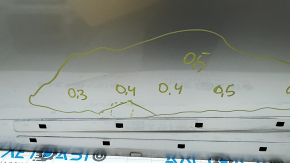 Дверь голая передняя левая Hyundai Tucson 22-26 серебро R2T, с верхним хром молдингом, после ремонта, вмятины