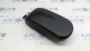 Подлокотник центральной консоли Jeep Renegade 18-23 кожа черная с красной строчкой, Trailhawk