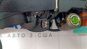 Пассажирский ремень безопасности с пиропатроном Hyundai Tucson 22-26 черный, стрельнувший, потерт