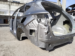 Четверть крыло задняя левая Hyundai Tucson 22-26 Korea на кузове, серебро, примята, тычки