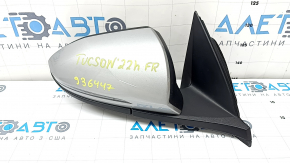 Зеркало боковое правое в сборе Hyundai Tucson 22-26 8 пинов, поворотник, подогрев, BSM, серебро