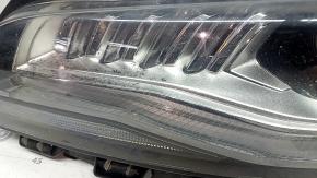 Фара передняя левая голая Lincoln MKZ 17-20 level 7, LED, без блоков, треснут корпус, нет фрагментов, песок, скол на стекле, сломаны крепления
