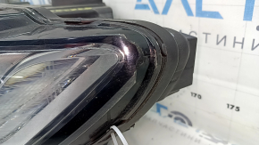 Фара передняя левая голая Lincoln MKZ 17-20 level 7, LED, без блоков, треснут корпус, нет фрагментов, песок, скол на стекле, сломаны крепления