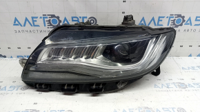 Фара передняя левая голая Lincoln MKZ 17-20 level 7, LED, без блоков, треснут корпус, нет фрагментов, песок, скол на стекле, сломаны крепления